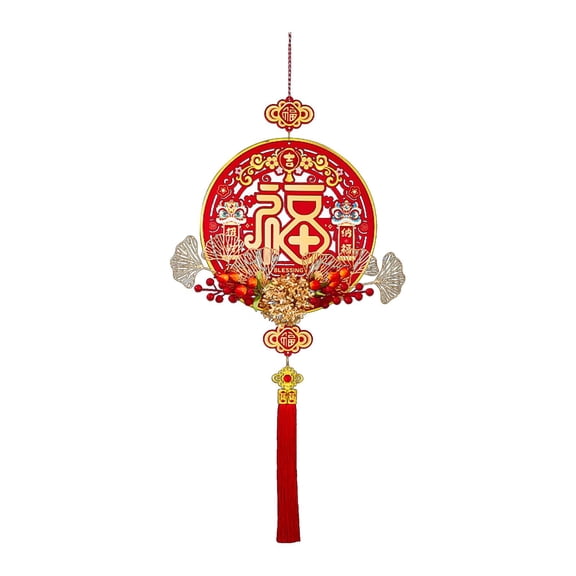 Tachiuwa Fu Characters Chinese Pendants Chinese New Year Decoration Traditional Fu Character Pendants Decoration for Office Decoration C