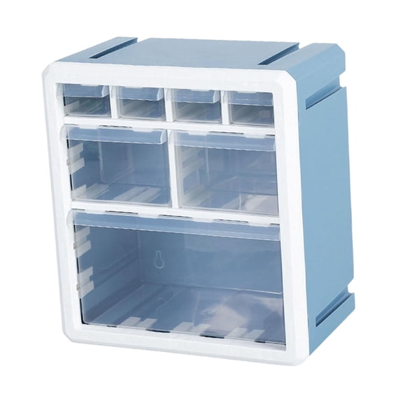 Tachiuwa Mini Drawer Organizer Storage Box with Clear Drawers Beads Organizer Box Organizer Drawer Box for Art Supply Home Room Office 7 Lattices