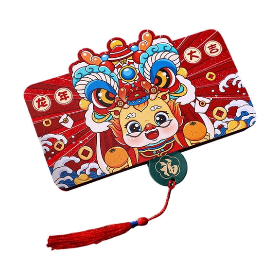 Tachiuwa New Year Red Envelope Hong Bao Gift Packet Cartoon Best Wishes Lucky Money Envelope Red Packet for Spring Festival Graduation A