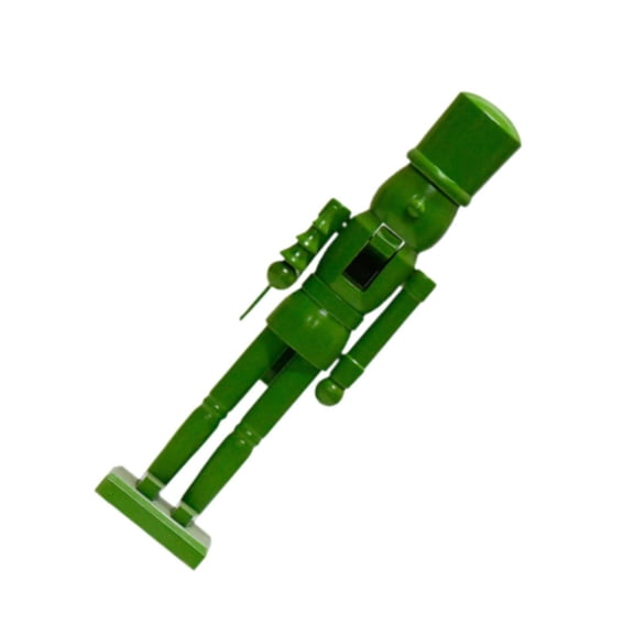 Tachiuwa Nutcracker Figurine Christmas Decorations Statue for Fireplace Festival Xmas green