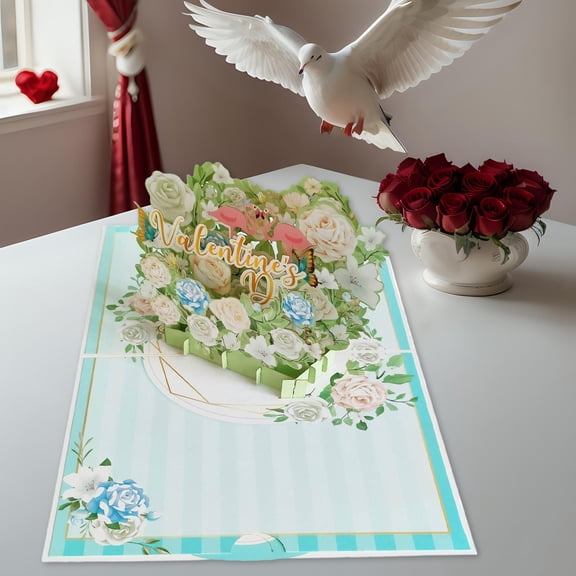 Tachiuwa Romantic Valentines Day Cards Mom Greeting Card Wedding Card 3D Greeting Cards for Engagement Festival Wedding Male Husband