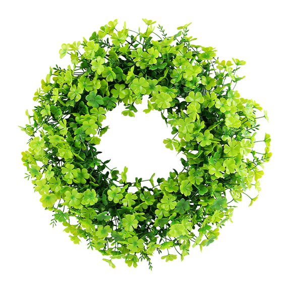 Tachiuwa ST Day Wreath Front Door Wreath Welcome Spring Greenery Wreath ST.patrick's Day Decoration for Backdrop Nursery Wall