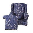 thumbnail image 1 of Tachiuwa Stretch Wingback Chair Slipcover, Polyester, Purple, 1 of 10