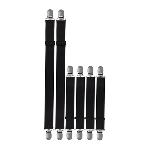 Tachiuwa Tablecloth Clips Table Cloth Holder Clips Black Easy Installation Adjustable Hidden Strap Bed Sheet Fasteners for Bench Cover