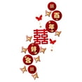 thumbnail image 1 of Tachiuwa Traditional Chinese Wedding Decorations,Double Happiness Decoration,Wall Stickers,for Bedroom,Home Decoration,Valentine's A, 1 of 10