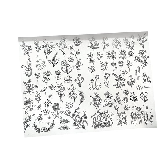 Tachiuwa Water Soluble Stabilizer Embroidery Stabilizer with Flower Patterns Hand Sewing Stabilizer for Tablecloths Linen Canvas Shoes Small Pattern