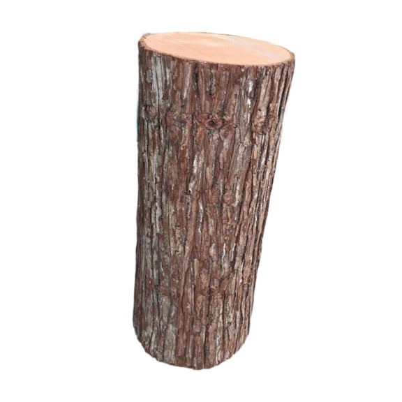 Tachiuwa Wood Pedestal Cylinder Pedestal Stand Rustic Wooden Plinth Cylindrical Display Stand for Newborn Baby Shower Party Decoration 20cmx50cm