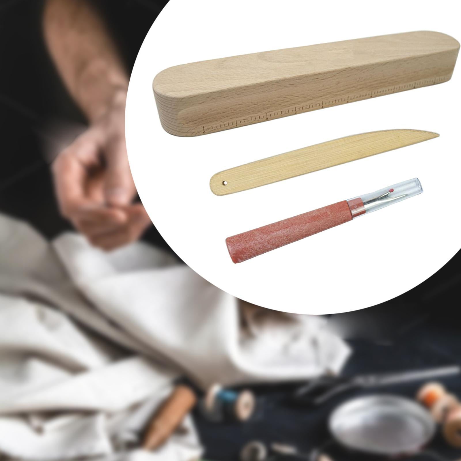 Tachiuwa Wooden Tailor Clapper Bamboo Pen Sewing Gadgets Handhold Practical Seam Ripper Multipurpose for Quilting Embroidery