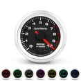 thumbnail image 1 of Tacho Gauge, 52mm/2" Universal Tachometer Revolution Meter with 0-10000 RPM Measuring Range, 7 Colors Backlight, Fit For 4 6 8 Cylinders Speedometer, 1 of 7