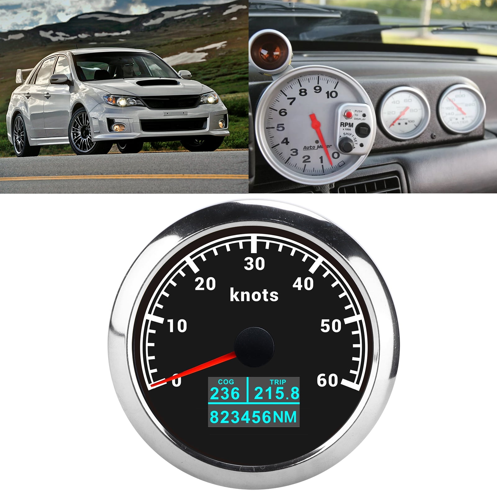 Tacho Gauge, Tachometer High Definition 3 In 1 Multifunctional High For