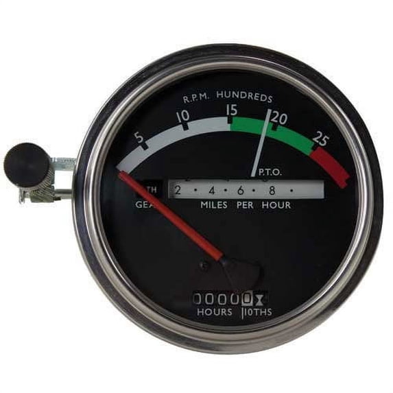 Tachometer Gauge - Red Needle fits John Deere 3010 4000 4010 4020 4320 4520 4620 5010 5020 6030 700 AR39906 AR39908 AR45444 AR48021 AR50406 RE206855