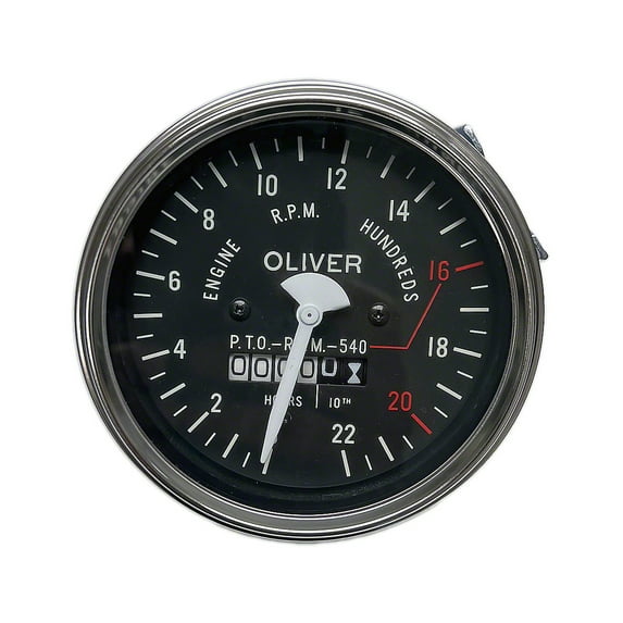 Tachometer (Speedometer) Fits White / Oliver Tractor 100575A 100577A 101389A 101389AA 156555A tachometer; 156556A adapter ring