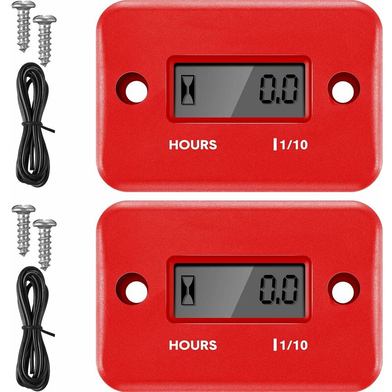 Tachometer，betterlife 2 Pieces Inductive Hour Meters Digital Engine