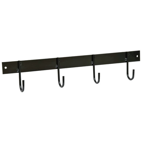 Jeffers Bolt On Horse Tack Rack, 17" L – 4 Hook Welded Steel Rack, Bridle & Halter Organizer for Barns, Stables, Heavy Duty Equestrian Gear, Horse Equipment, Tack Storage & Horse Supplies