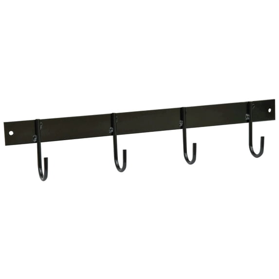 Jeffers Bolt On Horse Tack Rack, 17" L – 4 Hook Welded Steel Rack, Bridle & Halter Organizer for Barns, Stables, Heavy Duty Equestrian Gear, Horse Equipment, Tack Storage & Horse Supplies