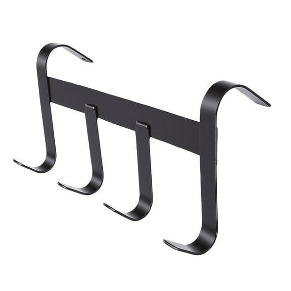 Tack Rack with 4 Hooks Portable Hanging Horse Gear Hanger for Stable Stall Room Trailer Black