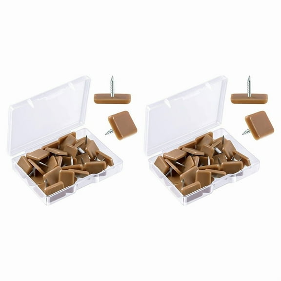 Tack-in Drawer Glides Drawer Track Glide for Repairing Dressers, Making All the Drawers Slide Smoothly and Evenly 60Pcs,60 x Tack-in drawer glides,Brown