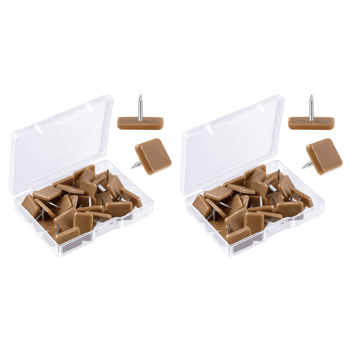 Uxcell Drawer Slides, 30Pcs 17x12mm - Plastic Drawer Guides And
