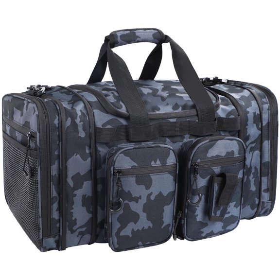 Tackle Bag - Expandable Fishing Bag for Saltwater & Freshwater - Water Resistant Fishing Gear Shoulder Bag For Men, All-purpose Carrying Bags for Outdoors