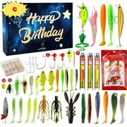 Tackle Box Freshwater Catch All Fishing Kit | MultiSpecies | Largemouth & Smallmouth Bass, Fishing Gift Lures Kit for Men, Boyfriend, Father (C)