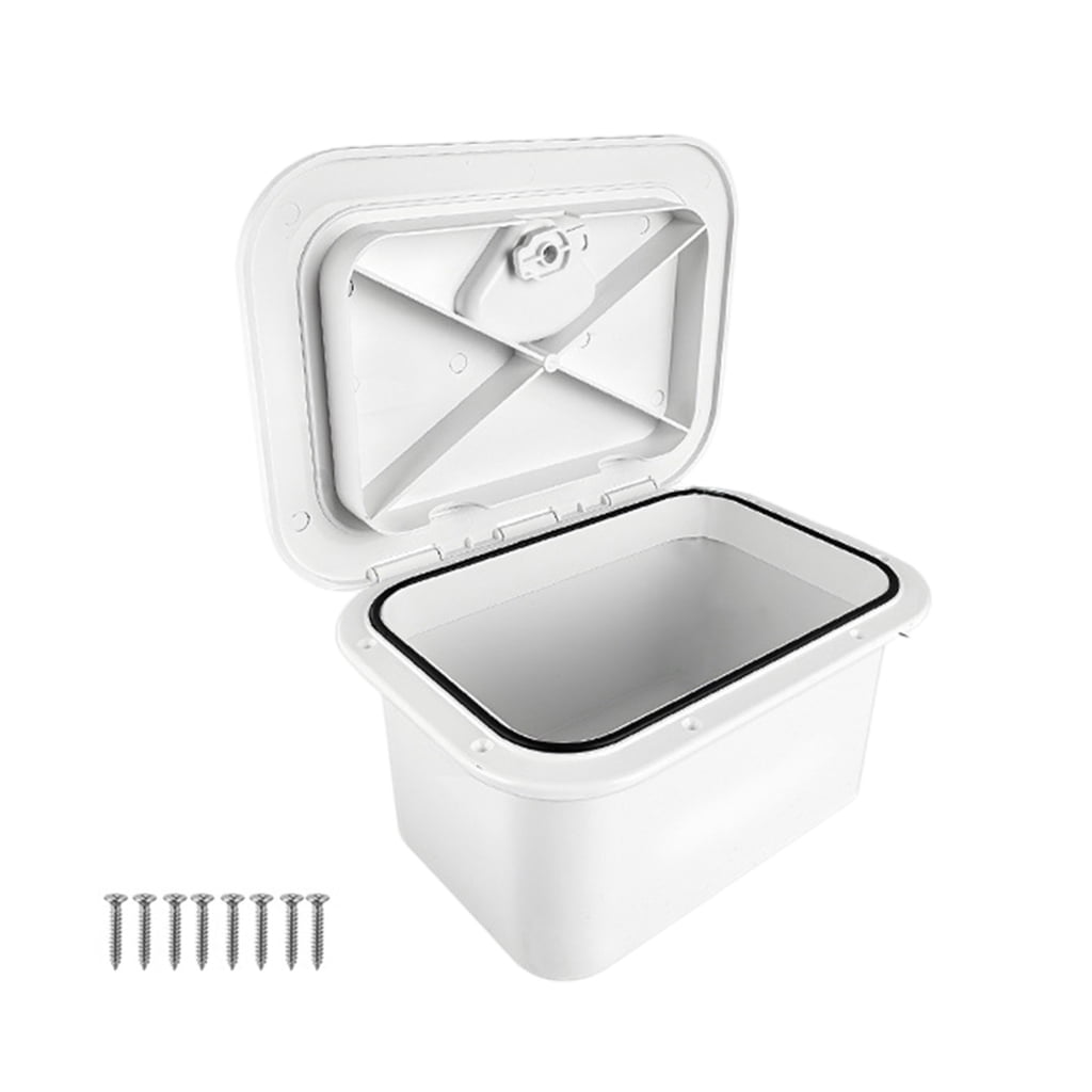 Tackle Box Organizers Fishing Tackle Organizers Container White Marine Deck Storage Box Lockable Embedded Tool Box