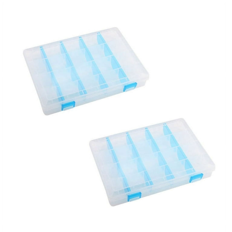 Tackle Box Snackle Box Container Bead Organizer Compartment Organizer Box  Storage Box with Blue Dividers Tackle Tray 