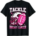 thumbnail image 1 of Tackle Breast Cancer Awareness Pink Ribbon Football T-Shirt, 1 of 5