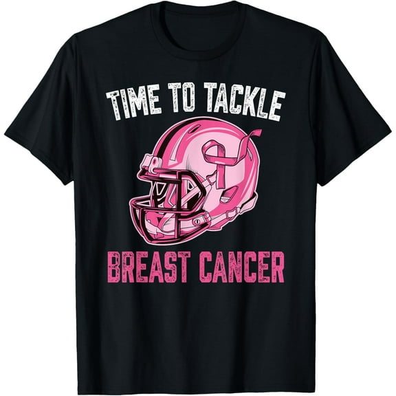 Tackle Breast Cancer Football Pink Breast Cancer Awareness T-Shirt