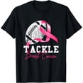 thumbnail image 1 of Tackle Breast Cancer Football Survivor Pink Ribbon Awareness T-Shirt, 1 of 3