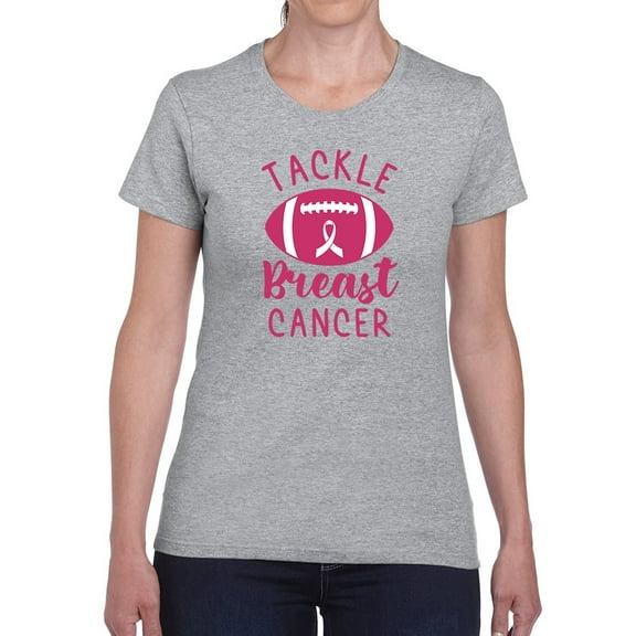 Tackle Breast Cancer Quote T-Shirt Women -Smartprints Designs, Female 4X-Large