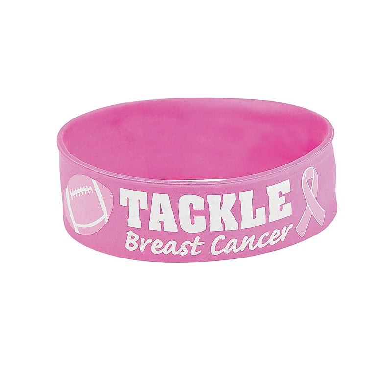 Tackle Breast Cancer Rubber Big Bands Jewelry 12 Pieces