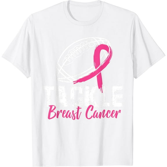 Tackle Breast Cancer Shirt Awareness Football Survivor Gift T-Shirt