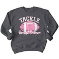 thumbnail image 1 of Tackle Breast Cancer Support Crewneck Sweatshirt, 3XL, Charcoal, 1 of 6