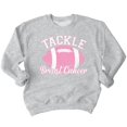 thumbnail image 1 of Tackle Breast Cancer Support Crewneck Sweatshirt, L, H. Grey, 1 of 6