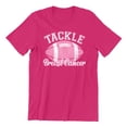 thumbnail image 1 of Tackle Breast Cancer Support Unisex Men's T-shirt, 2XL, Cyber Pink, 1 of 6