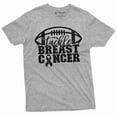 thumbnail image 1 of Tackle Breast Cancer T-Shirt Womens Mens Unisex Awareness Tee Shirt Sports Tee Shirt (Large Grey), 1 of 6