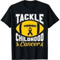 thumbnail image 1 of Tackle Childhood Cancer Football Retro Awareness T-Shirt, 1 of 3