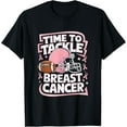 thumbnail image 1 of Tackle Football Breast Cancer Awareness Pink Ribbon Boys Kid T-Shirt, 1 of 3