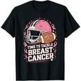 thumbnail image 1 of Tackle Football Breast Cancer Awareness Pink Ribbon Boys Kid T-Shirt, 1 of 3