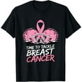 thumbnail image 1 of Tackle Football Breast Cancer Awareness Pink Ribbon Boys Kid T-Shirt, 1 of 3