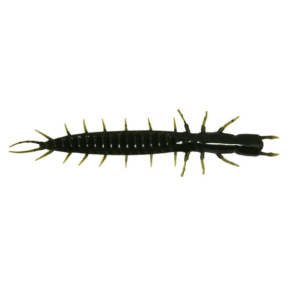 Tackle HD 10-Pack Hellgrammite Fishing Bait, 3D Scanned 5" Fishing Lure, Smallmouth Bass and Trout Lures, Soft Plastic Fishing Lures for Freshwater, Green Pumpkin