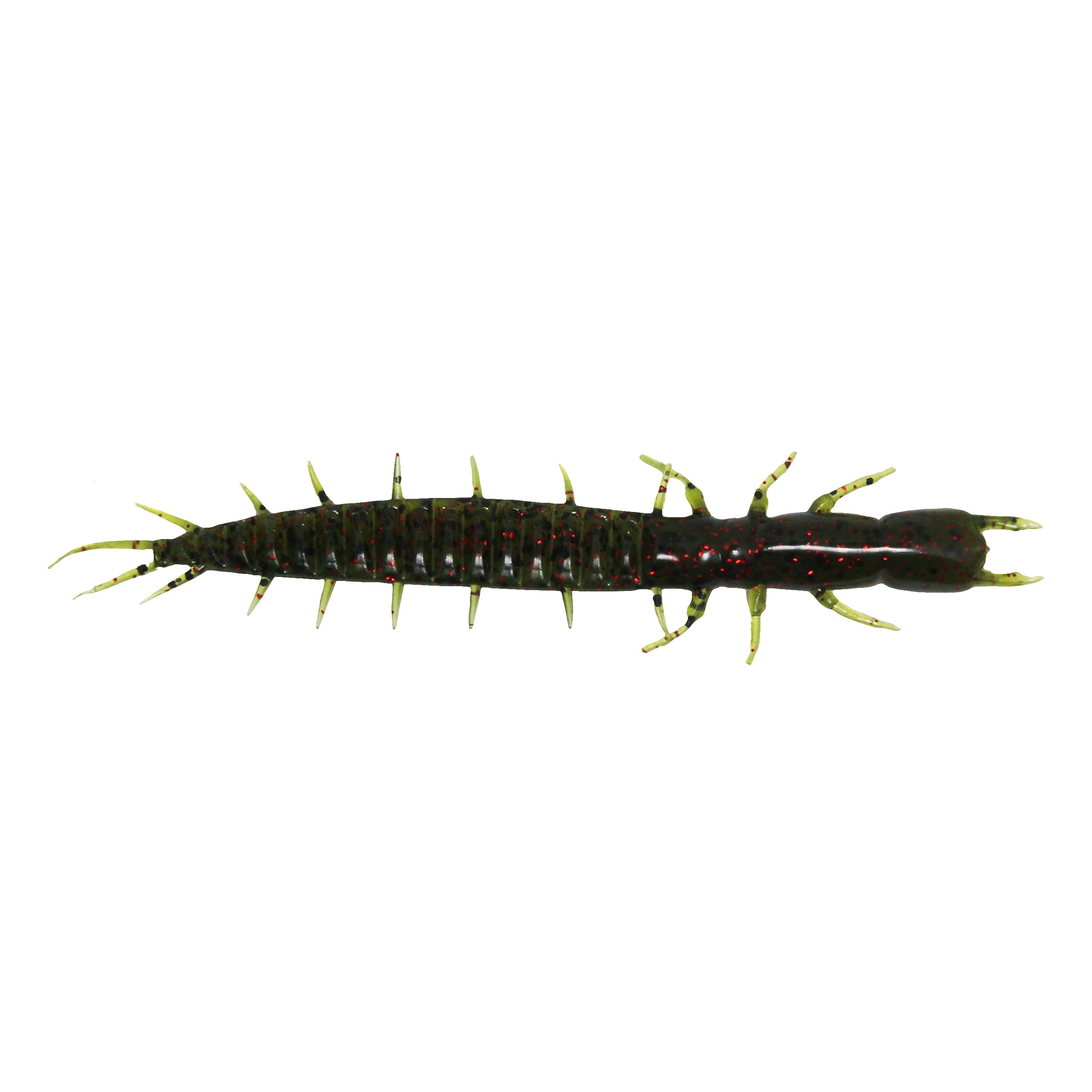 Tackle HD 10-Pack Hellgrammite Fishing Bait, 3D Scanned 5" Fishing Lure, Smallmouth Bass and Trout Lures, Soft Plastic Fishing Lures for Freshwater, Watermelon Red