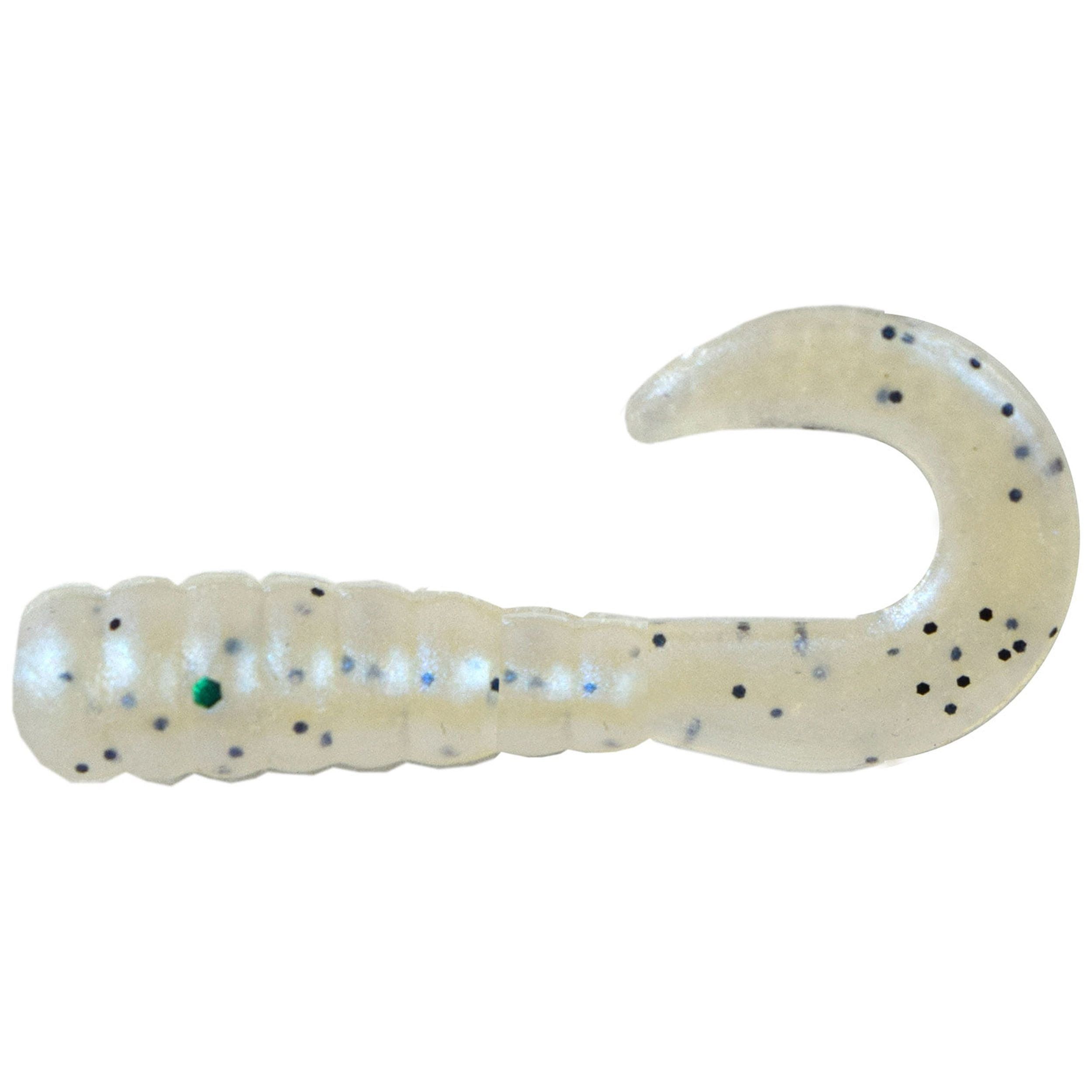 Tackle HD 100-Pack Grub Fishing Lures, 2-Inch Skirted Grub with Curly Tail,  Bulk Fishing Grubs for Crappie, Bass, Walleye, or Trout Bait, Freshwater or  Saltwater Swimbait, Monkey Milk 