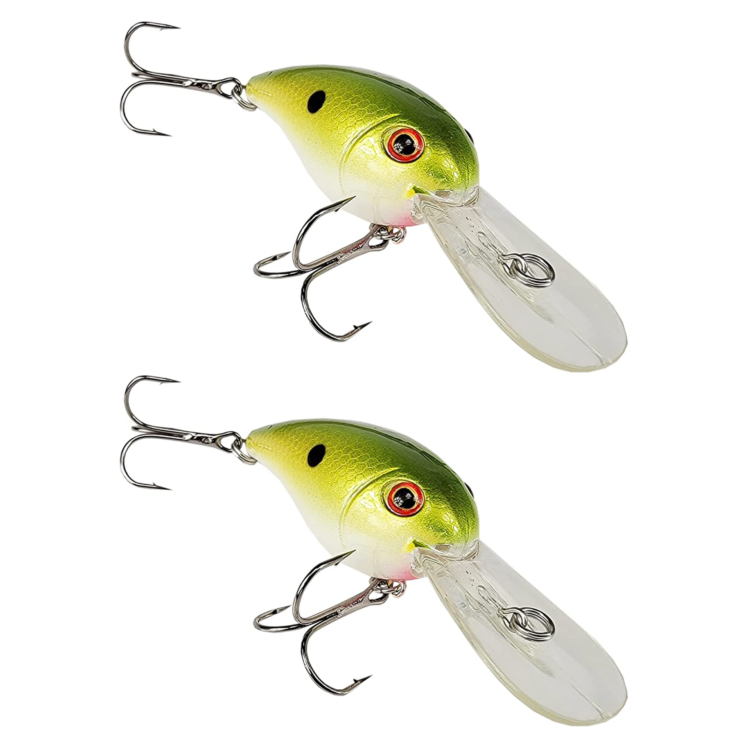 Tackle HD 2-Pack Crankhead Crankbait, Fishing Bait with 9 to 14 Feet Depth,  Fishing Lures for Freshwater or Saltwater, Hard Swimbaits for Bass