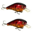 thumbnail image 1 of Tackle HD 2-Pack Square Bill Crankbait, 2.75" Lipped Rattle Crankbaits with Fishing Hooks, Top Water Fishing Lures for Crappie, Walleye, Perch, or Bass Fishing, Red Craw, 1 of 3