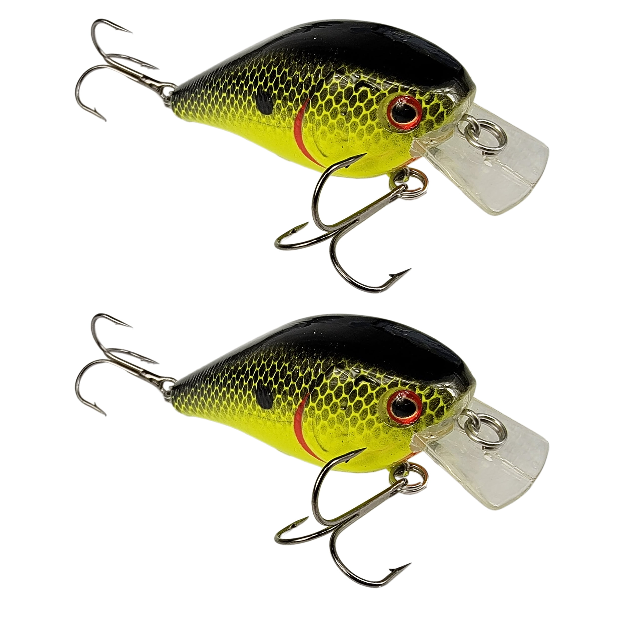 Tackle HD 2-Pack Square Bill Crankbait, 2.75 Lipped Rattle Crankbaits with  Fishing Hooks, Top Water Fishing Lures for Crappie, Walleye, Perch, or Bass  Fishing, Natural Shad 