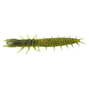 Tackle HD 25-Pack Ned-Mite Fishing Bait, 3D Scanned 3.5" Hellgrammite Ned Rig Fish Bait, Soft Plastic Fishing Lures for Freshwater Catfish, Trout, Crappie, or Bass Fishing, Green Pumpkin Chartreuse