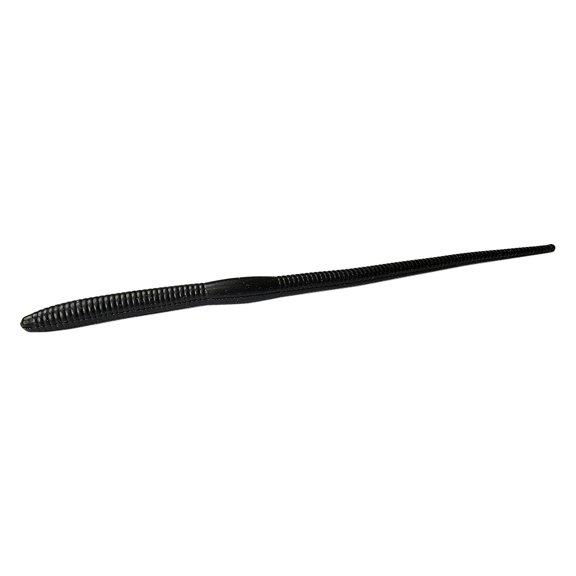Tackle HD 25-Pack Needle Worm Fishing Bait, 8-Inch Swimbait Fishing Worms for Bass Fishing, Soft Plastic Fishing Lures for Freshwater, Black