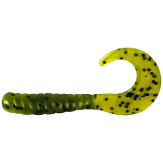 Tackle HD 100-Pack Grub Fishing Lures, 2-Inch Skirted Grub with Curly Tail,  Bulk Fishing Grubs for Crappie, Bass, Walleye, or Trout Bait, Freshwater