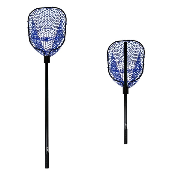 Tackle HD Telescopic Landing Net, 36 to 57-Inch Long Fishing Net, Fish Net with 12-Inch Deep Rubber Mesh, Fishing Gear and Equipment for Saltwater, Freshwater, or Fly Fishing, Blue
